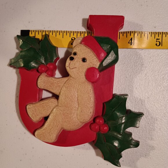 Christmas Homco JOY Wall Plaque Vintage Retired - Picture 3 of 10